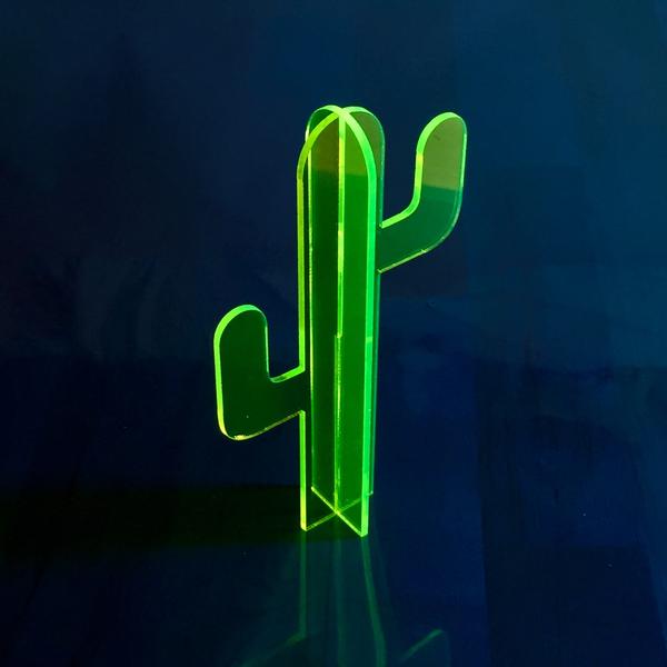 Small Fluorescent  Cactus Sculpture