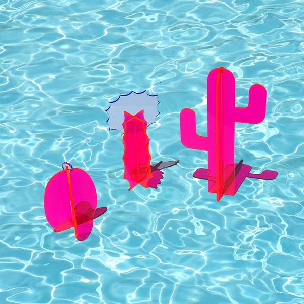 Small Fluorescent Pink Cactus Set