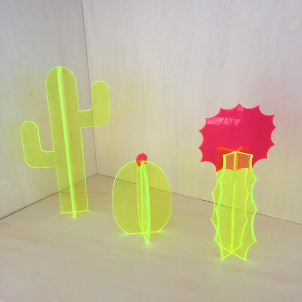 Small Fluorescent Cactus Set