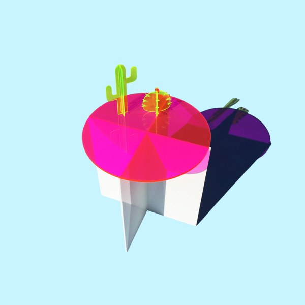 Fluorescent Side Table